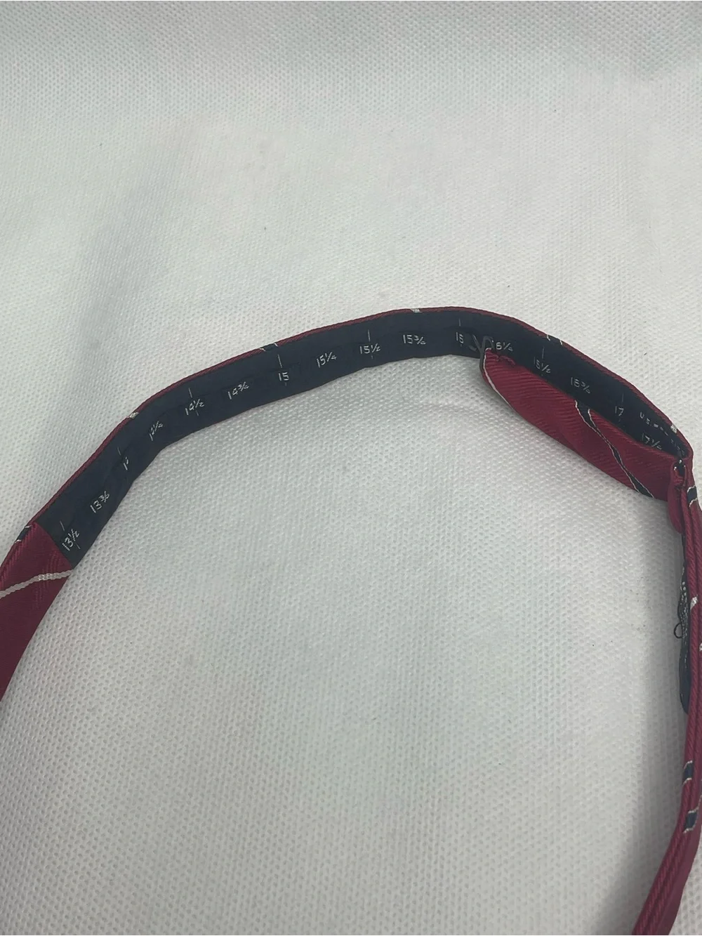 VTG Brooks Brothers Square Silk Bow Tie Repp Stripe Red White Blue USA Preppy
